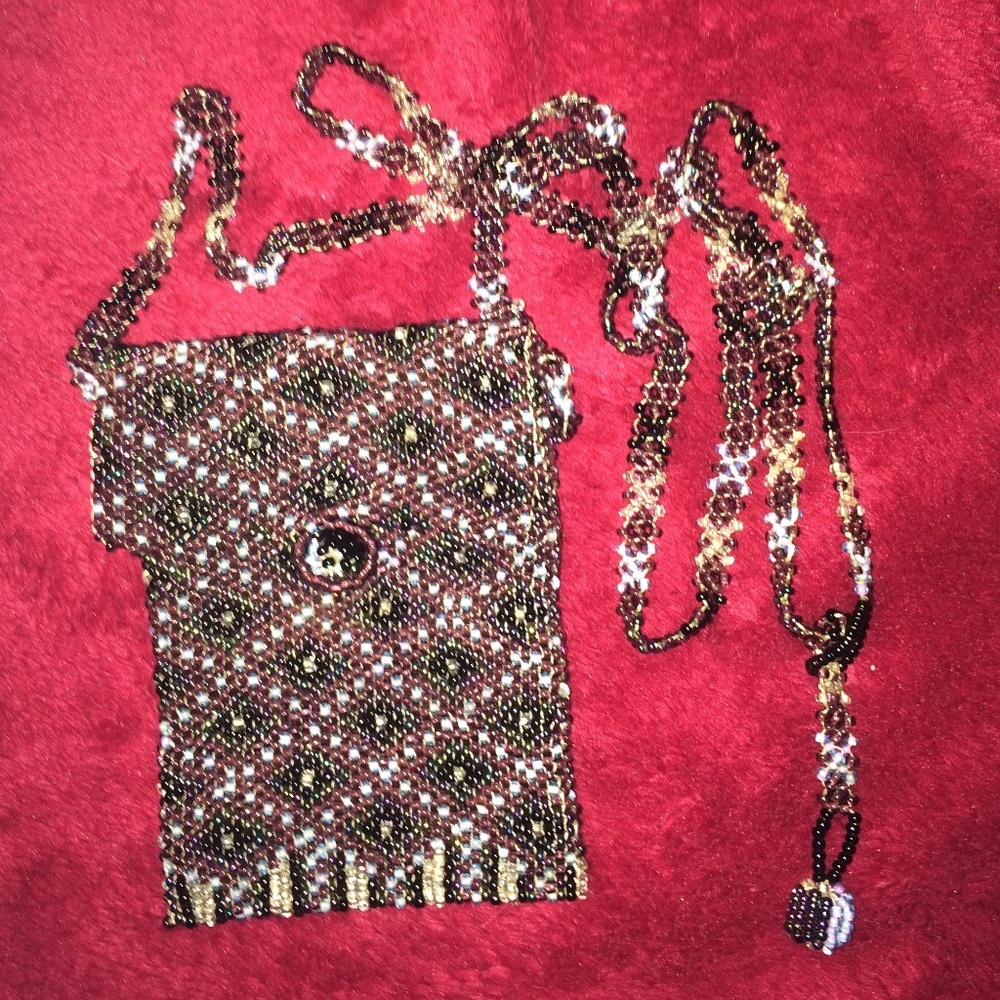 Rare unique Vintage ladies elegant beaded evening purse